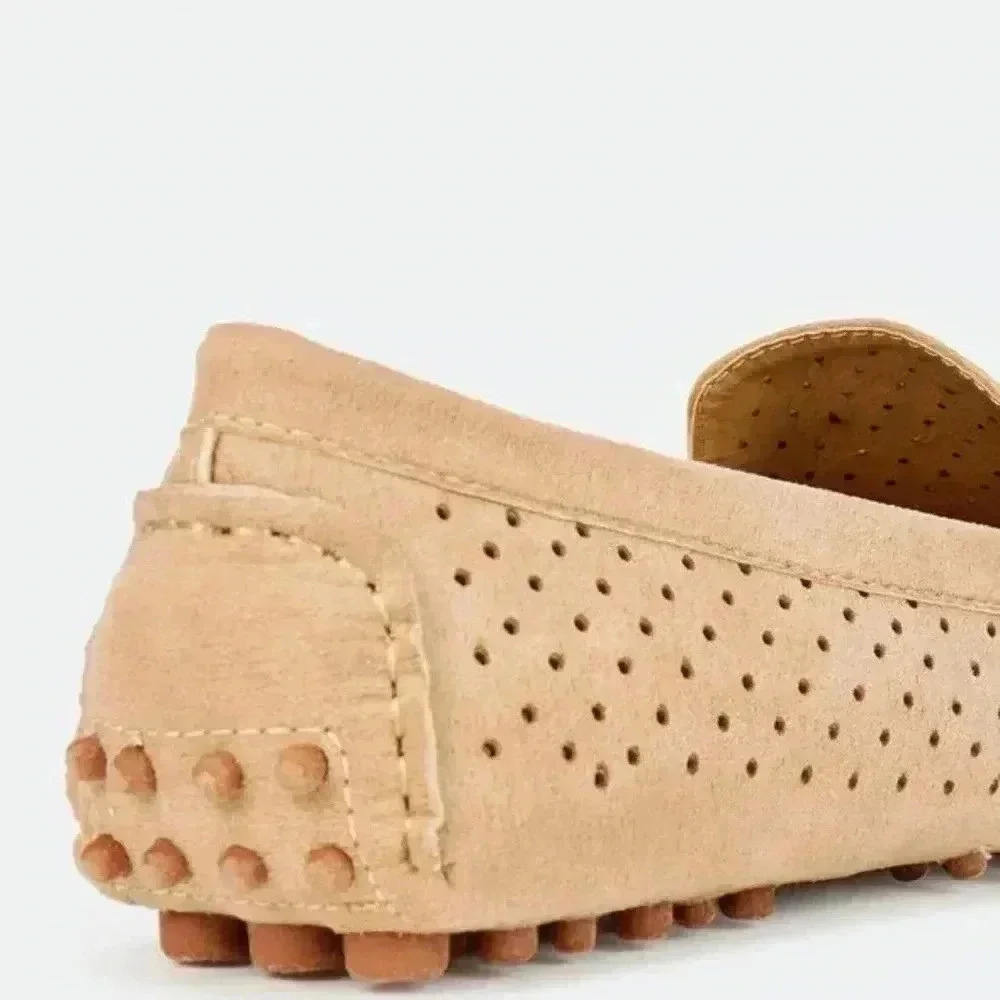 JustFab Xhulia Perforated loafer in Blue - Picture 4 of 7